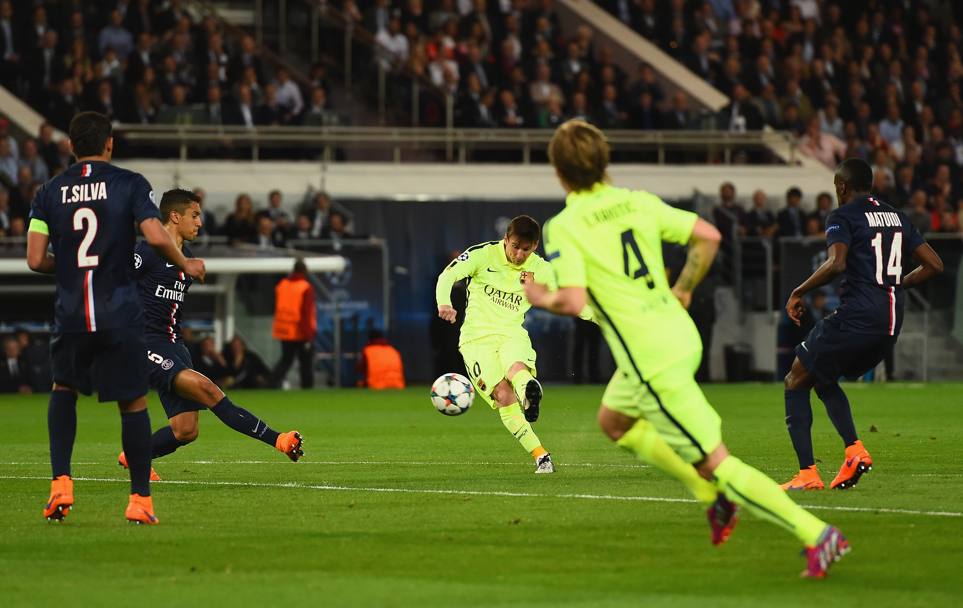 Messi colpisce il palo: prima grande chance per il Bara. Getty